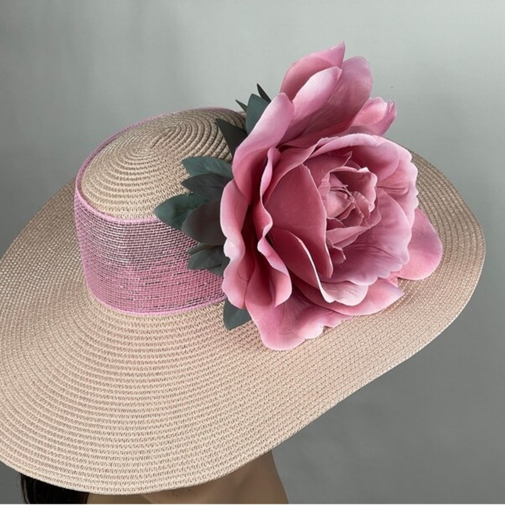 Misty rose women’s floppy party Kentucky Derby Tea Hat